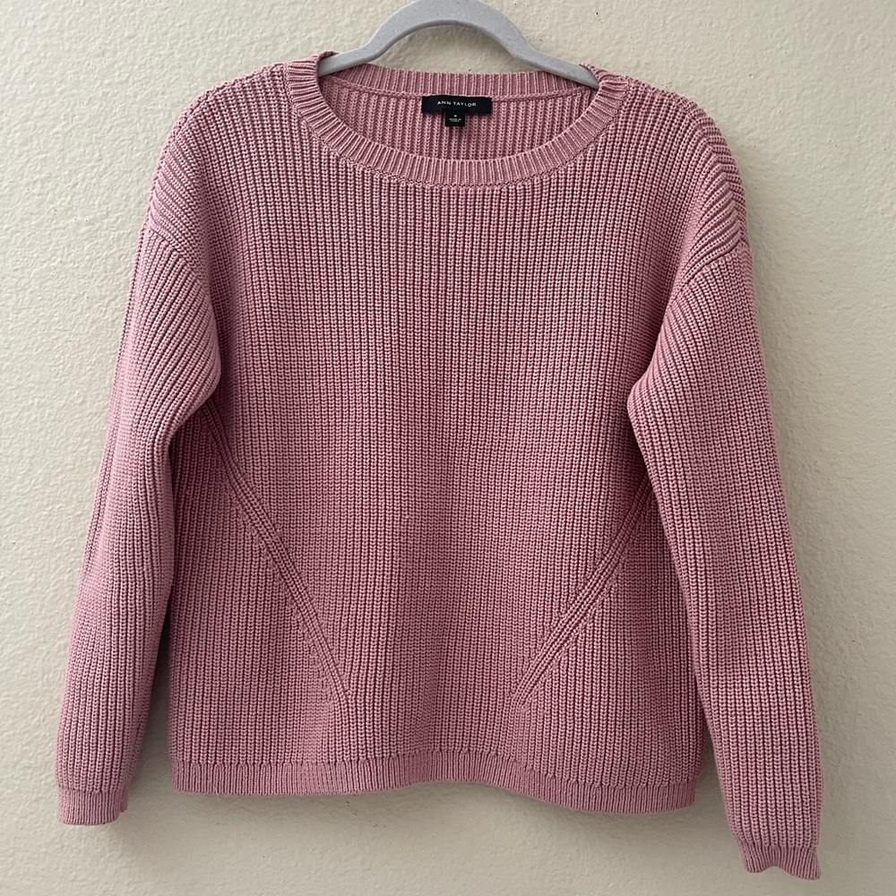 Ann Taylor Women Pink Pullover Knit Sweater
